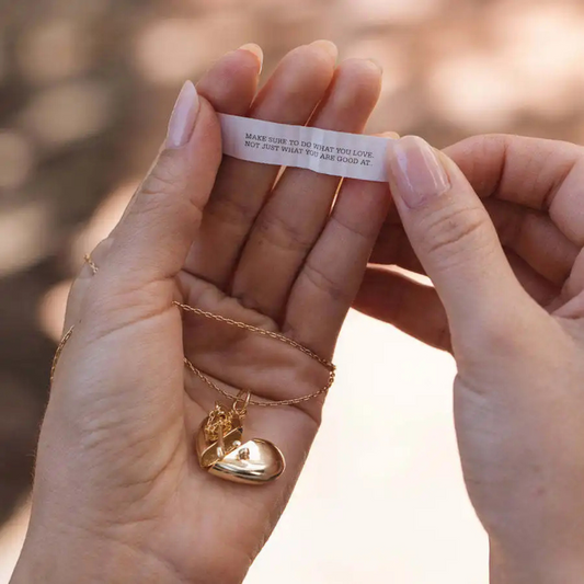 Open Heart Locket Necklace