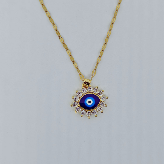 Evil Eye 18K Gold Plated Pendant Necklace