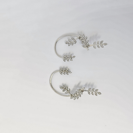 Sparkling leaves Ear Clip
