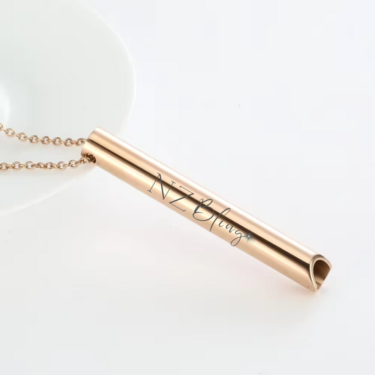 Mindful Breathing Necklace Gold