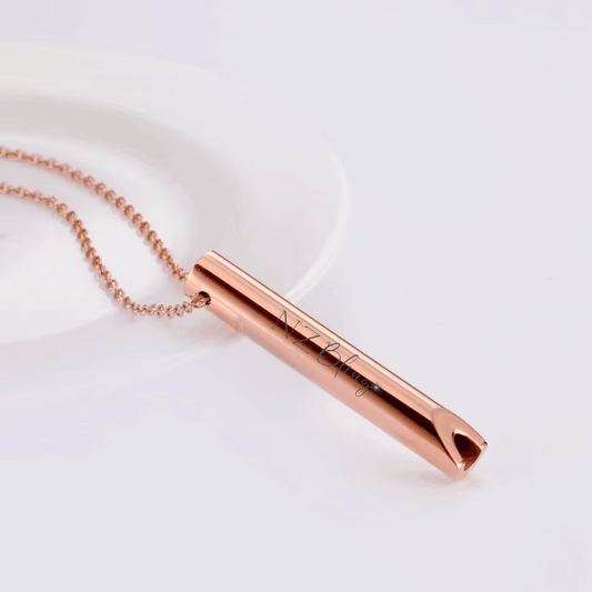 Mindful Breathing Necklace Rose Gold