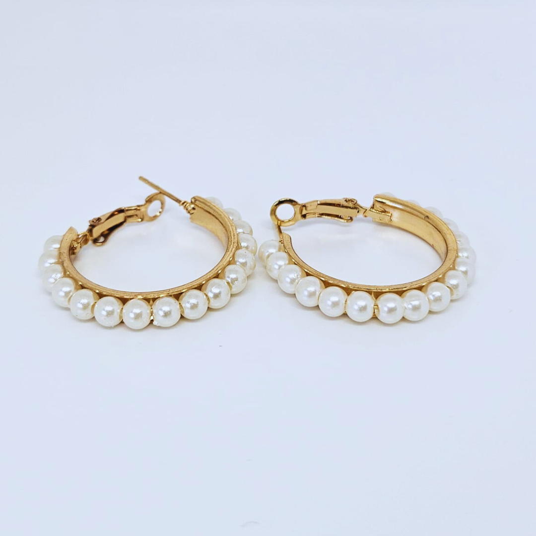 Gold Plated Geometric Hoop Earring - Pack of 5