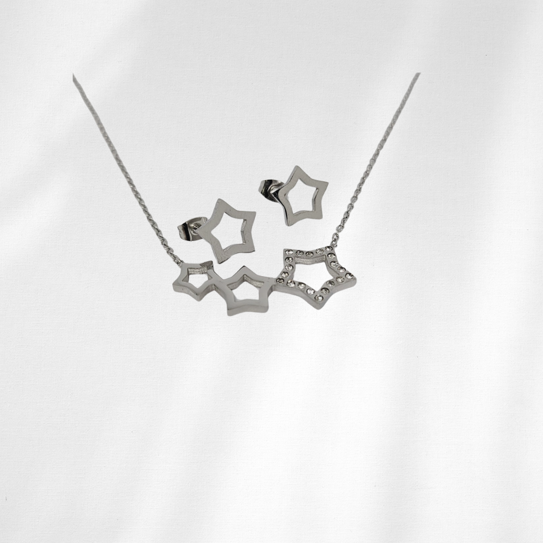 Sparkling Stars Necklace Set