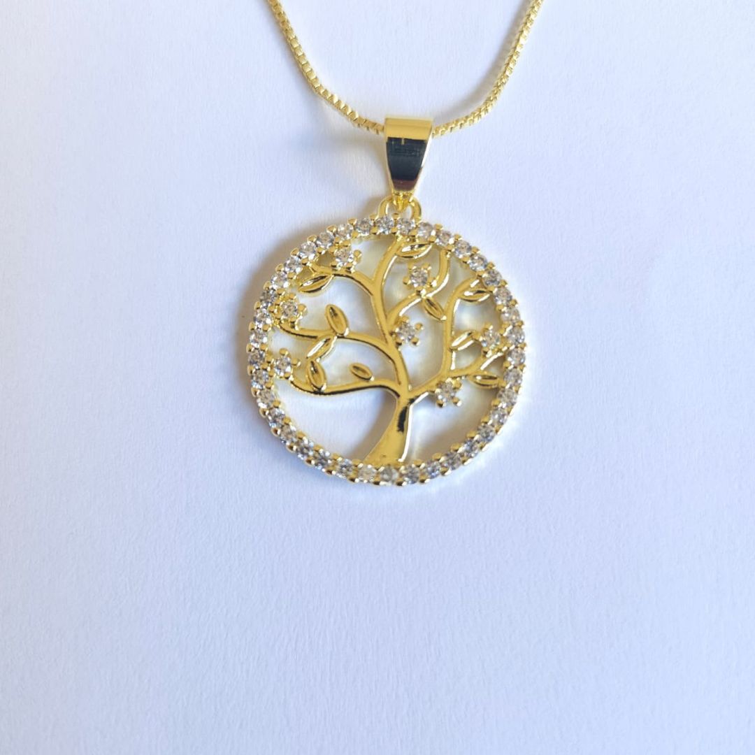Aurora Tree Of Life Necklace 18K Gold Plated