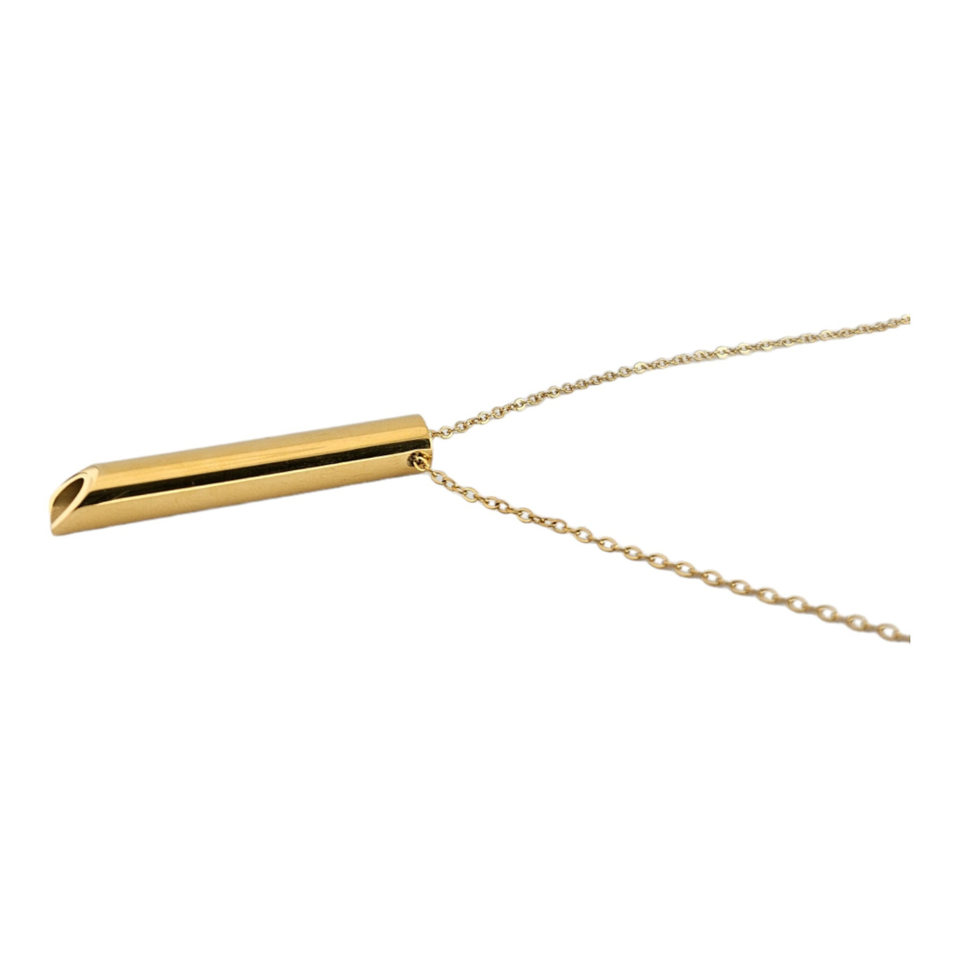 Mindful Breathing Necklace Gold