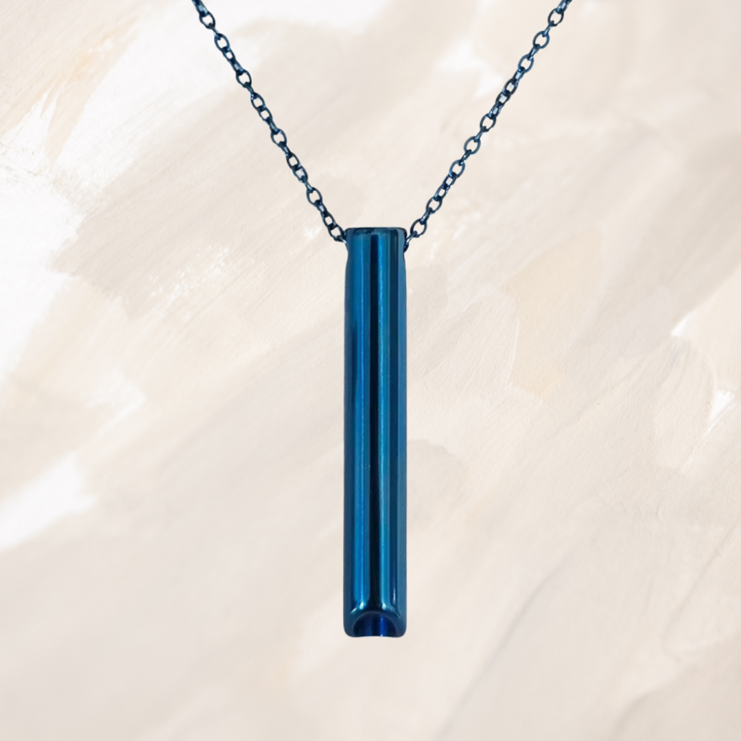 Mindful Breathing Necklace Blue 70 CM