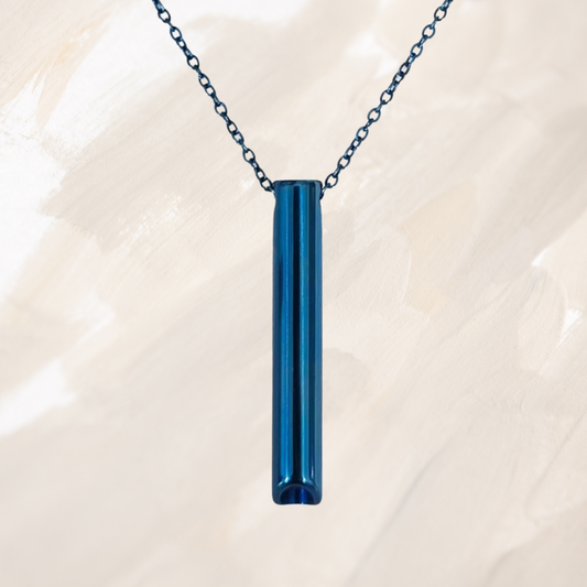 Mindful Breathing Necklace Blue 70 CM
