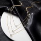 Multilayer Love, Water and Diamond Drop Pendant Necklace