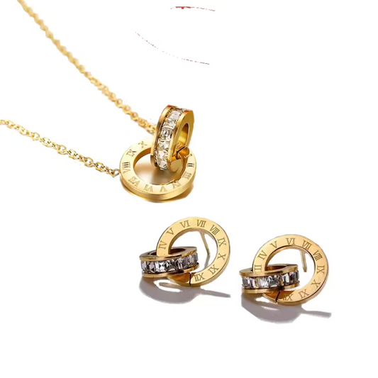 Stylish Roman Necklace and Earring Set