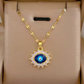 Evil Eye 18K Gold Plated Pendant Necklace