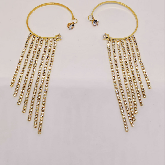 Sparkling long Tassel Ear Clip