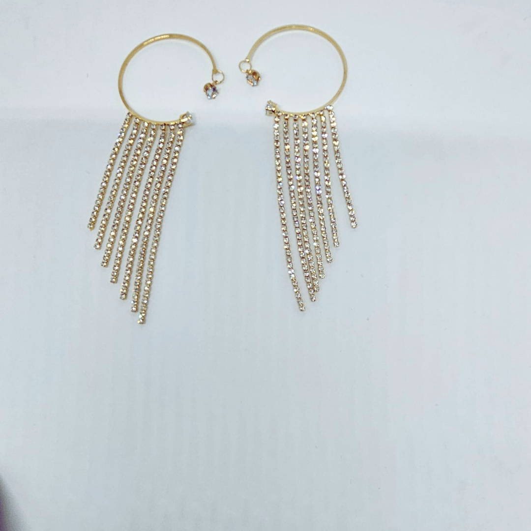 Sparkling long Tassel Ear Clip