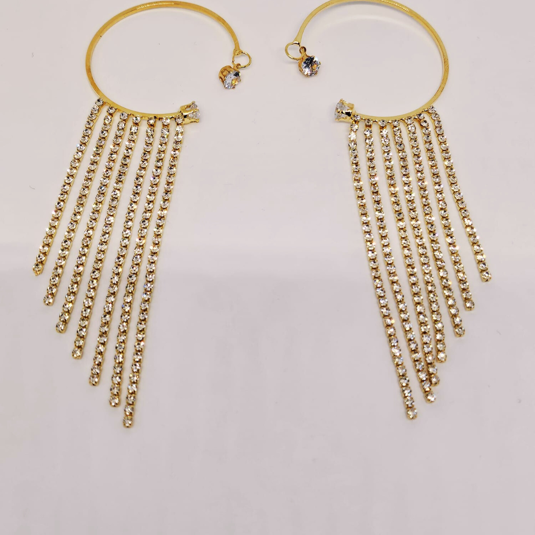 Sparkling long Tassel Ear Clip