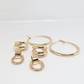Gold Plated Geometric Hoop Earring - Pack of 3