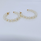 Gold Plated Geometric Hoop Earring - Pack of 5
