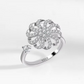 Flower Anxiety Fidget Spinner Rings - Adjustable 925 Silver