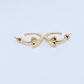Gold Plated Geometric Hoop Earring - Pack of 6