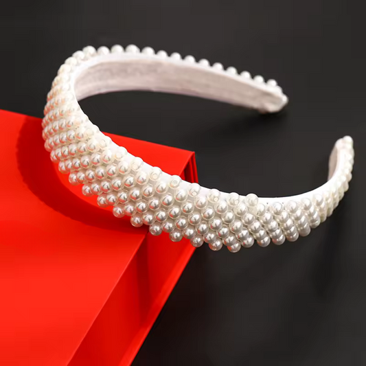 White Pearl Head Band