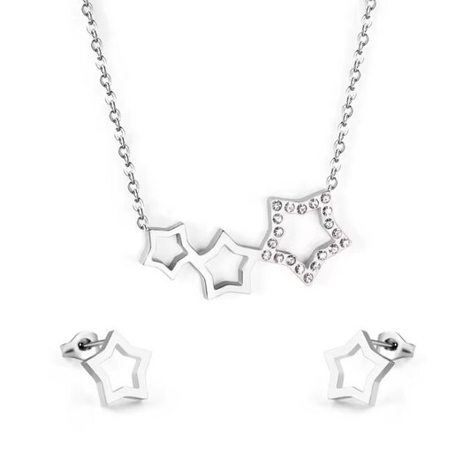 Sparkling Stars Necklace Set