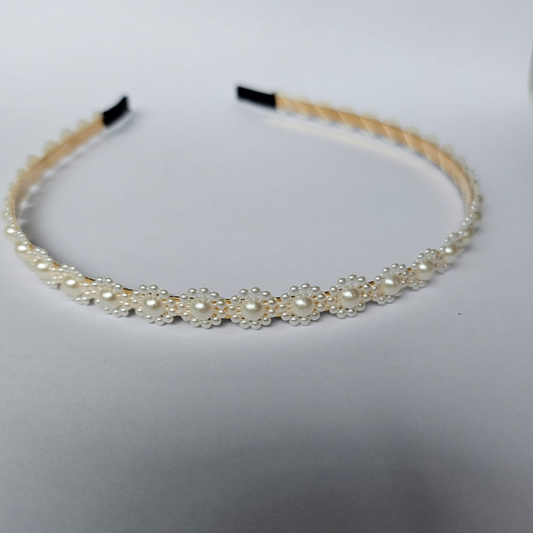 Snow Flake Pearl Hair Band