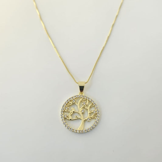 Aurora Tree Of Life Necklace 18K Gold Plated