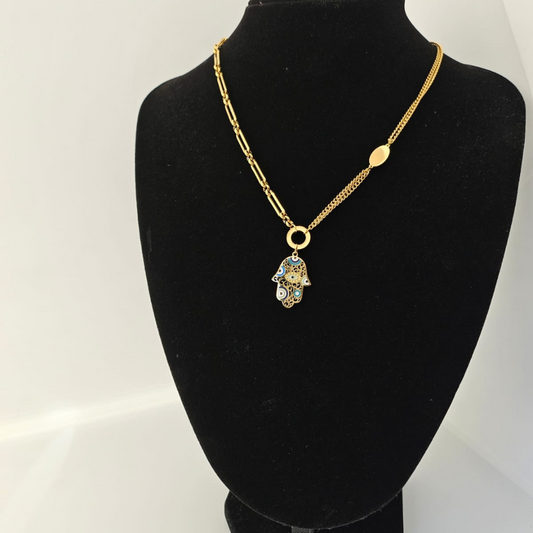 Hamsa Hand Pendant Necklace