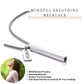 Mindful Breathing Necklace Silver In Square Tube Design